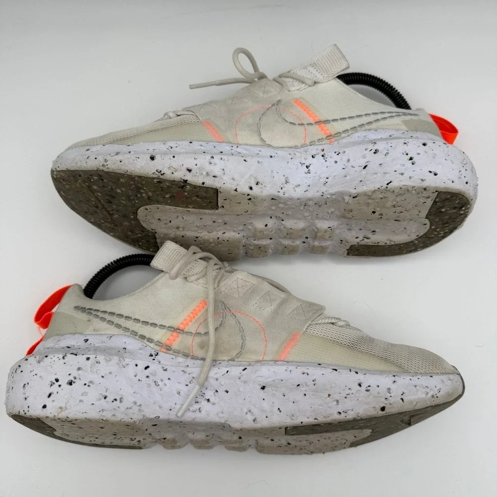 Women's Nike Crater Impact Summit White Crimson Orange Athletic Shoes Size 8.5